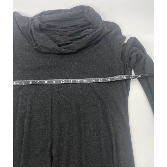 EILEEN FISHER Dress Sz L A-line Cowl Neck Long Sleeve Gray Minimalist Lagenlook - Picture 7 of 7